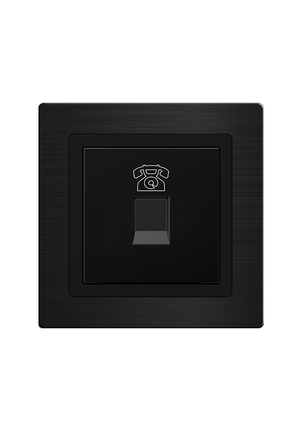 Click /sirius 1 Telephone RJ11 Socket,Black