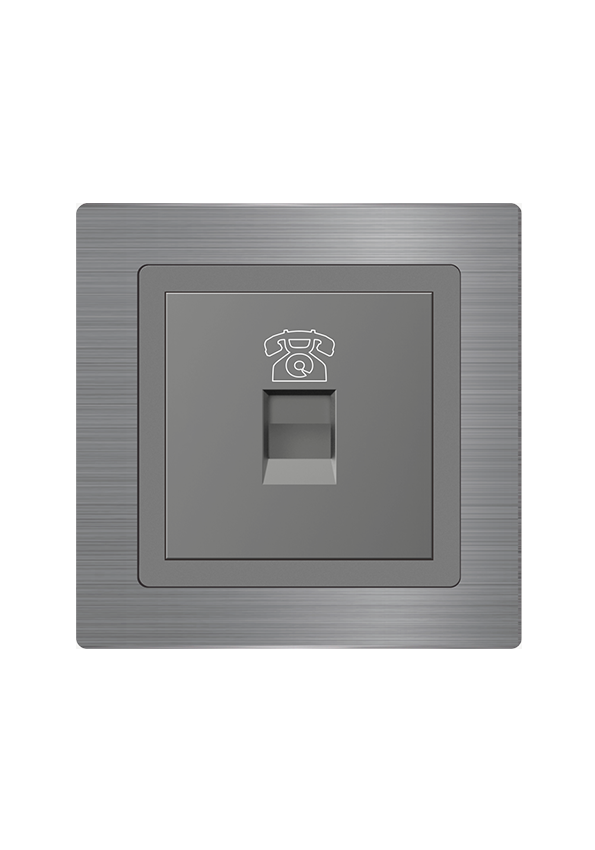 Click/Sirius 1 Telephone RJ11 Socket,Gray