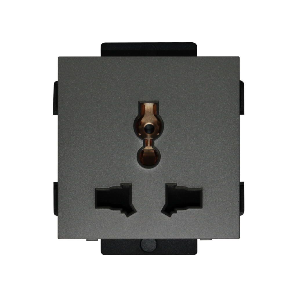 Click/Sirius 13A,220V Universal socket Gray