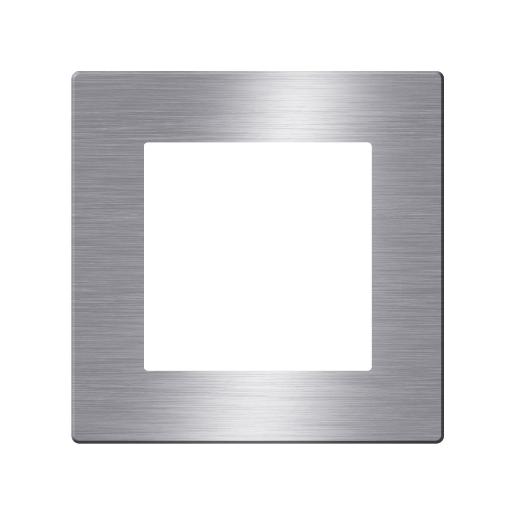Click Brushed Aluminum Cover 1 Frame UK Size, Gray
