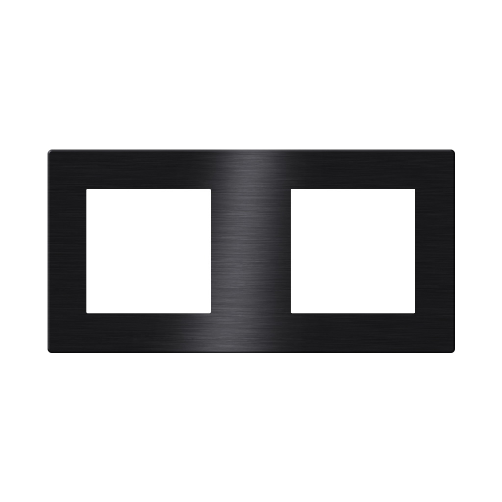 Click Brushed Aluminum Cover 2 Frame UK Size, Black