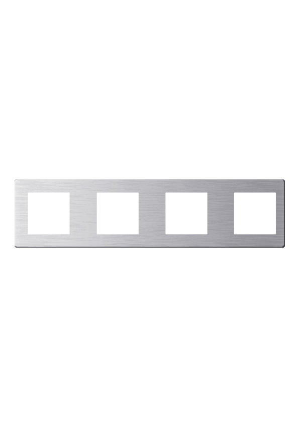 Click Brushed Aluminum Cover 4 Frame UK Size, Gray