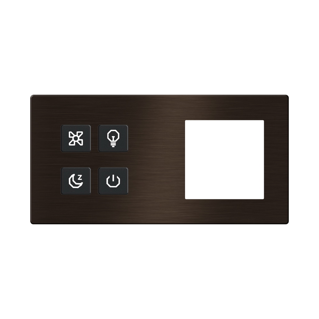 Click Push Button TIS-BUS Series 4 gang in Double Frame Gold