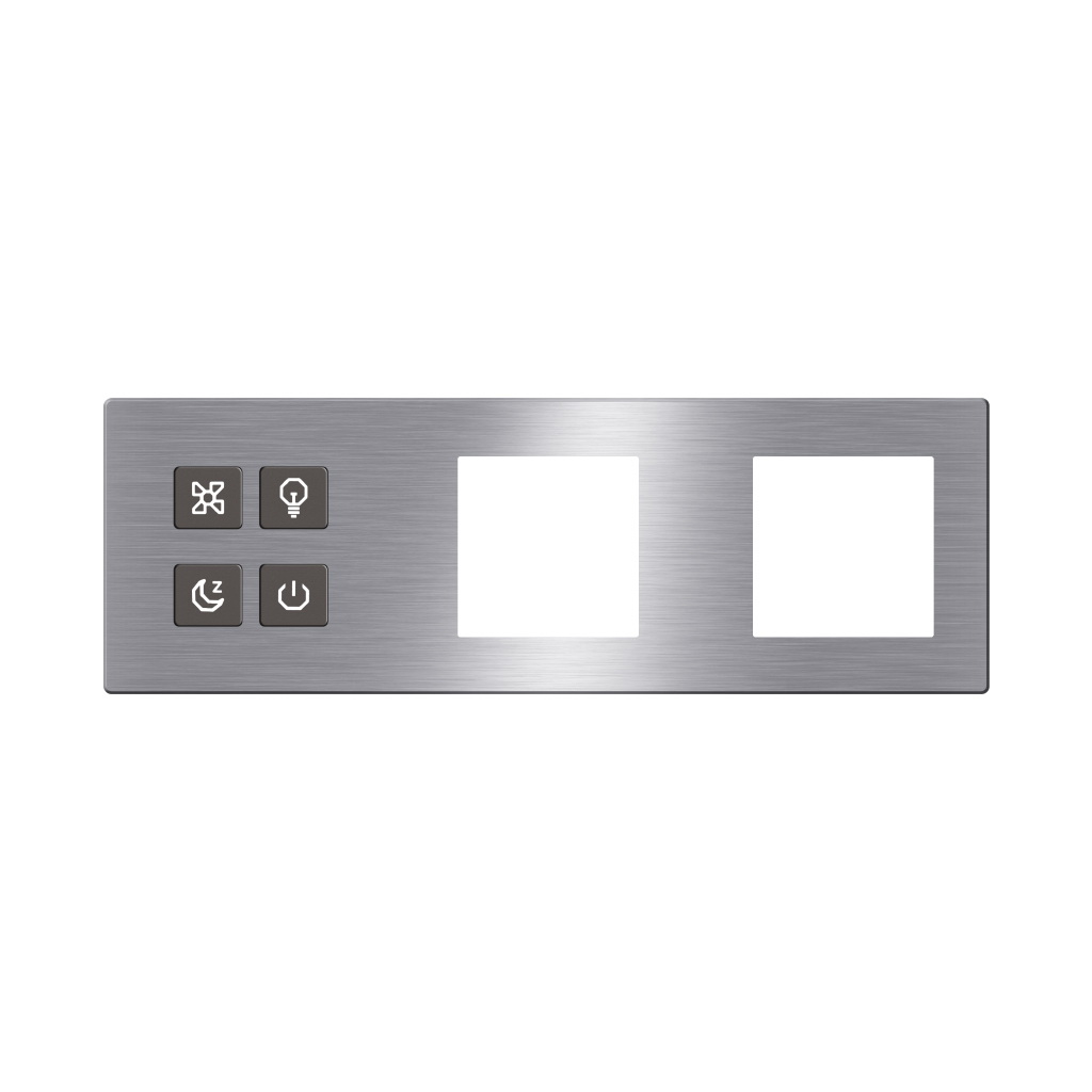 Click Push Button TIS-BUS Series 4 gang in three Frame Gray