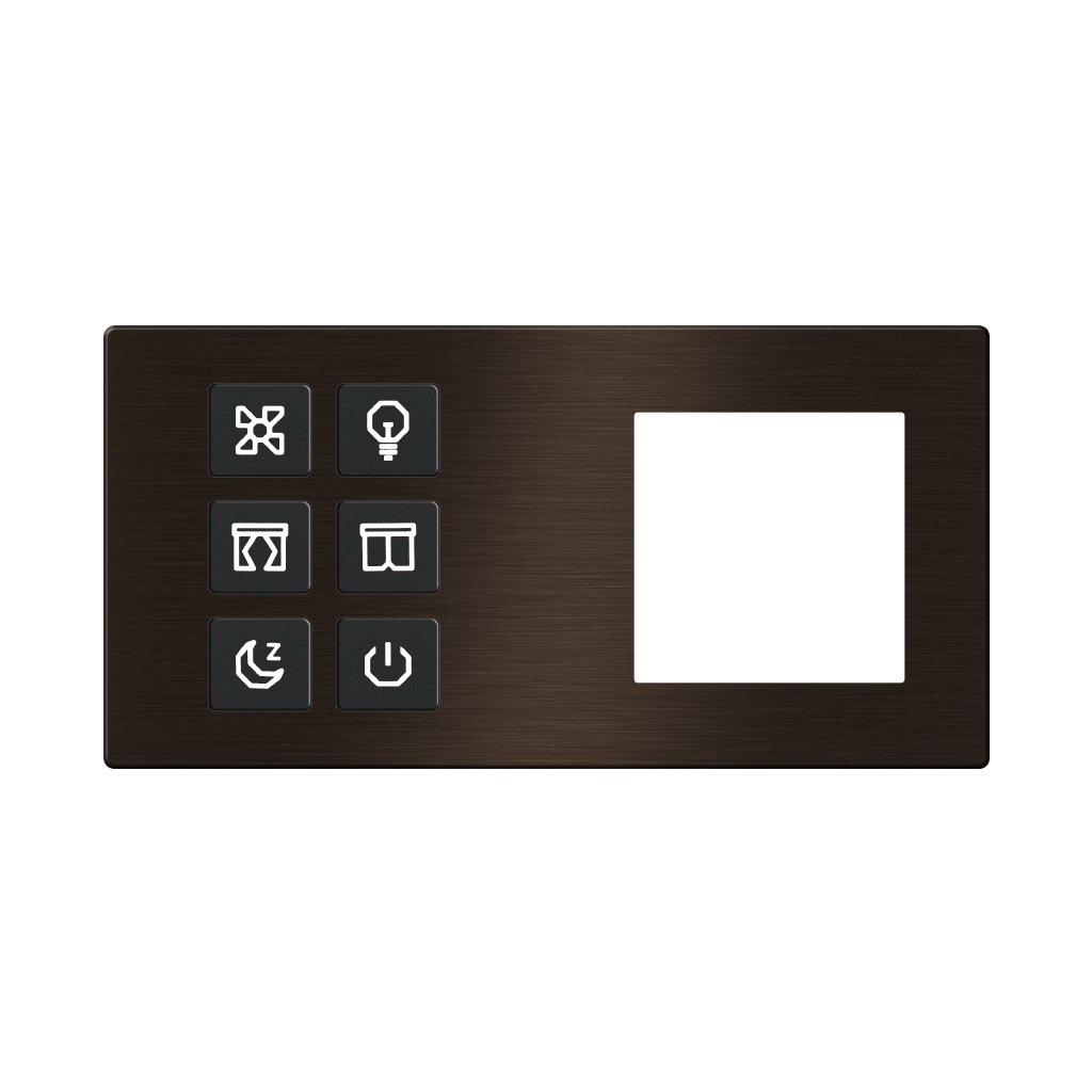 Click Push Button TIS-BUS Series 6 gang in Double Frame Gold