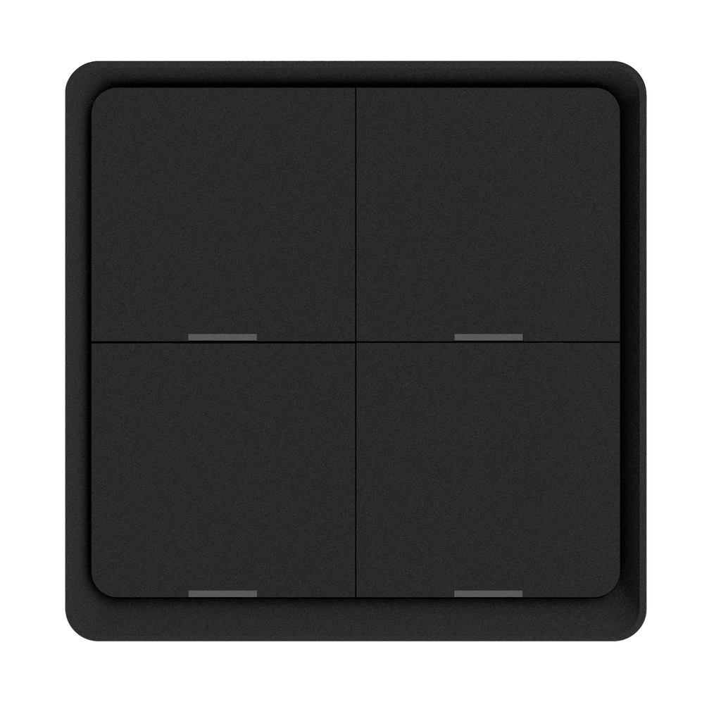 Dion 4 gang wall scene Remote 
Zigbee Protocol ,Black