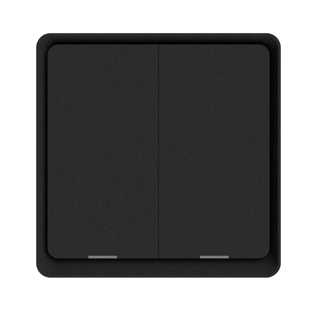 Dion 2 Gang switch with one relay (with N neutral connection) Act as Repeater Zigbee Protocol EU and UK Size,Black
