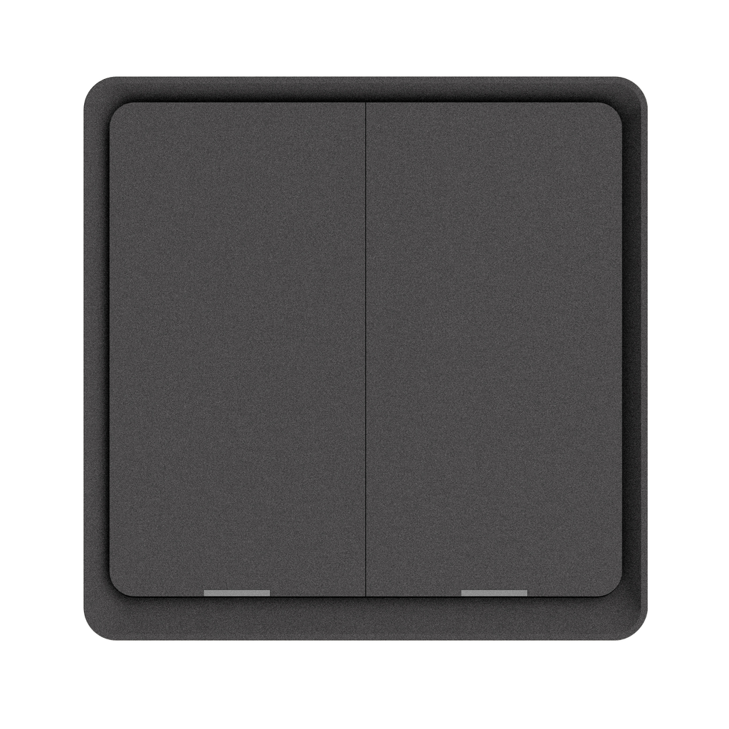 Dion 2 Gang switch with one relay (with N neutral connection) Act as Repeater Zigbee Protocol EU and UK Size,Gray