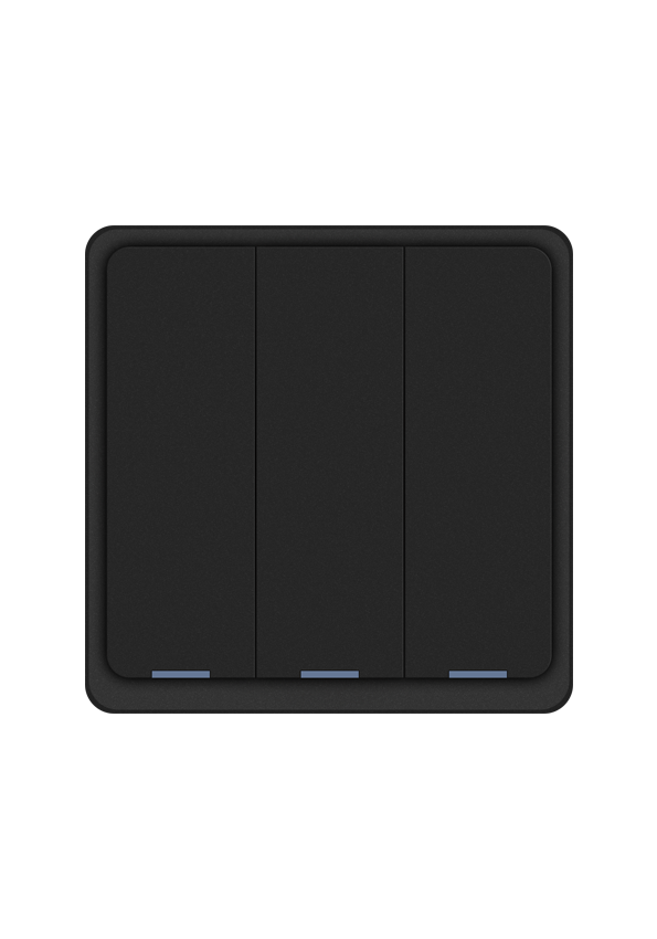 Dion 3 Gang switch with one relay (with N neutral connection) Act as Repeater Zigbee Protocol UK Size only,Black