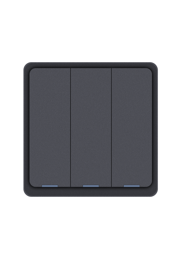 Dion 3 Gang switch with one relay (with N neutral connection) Act as Repeater Zigbee Protocol UK Size only,Gray