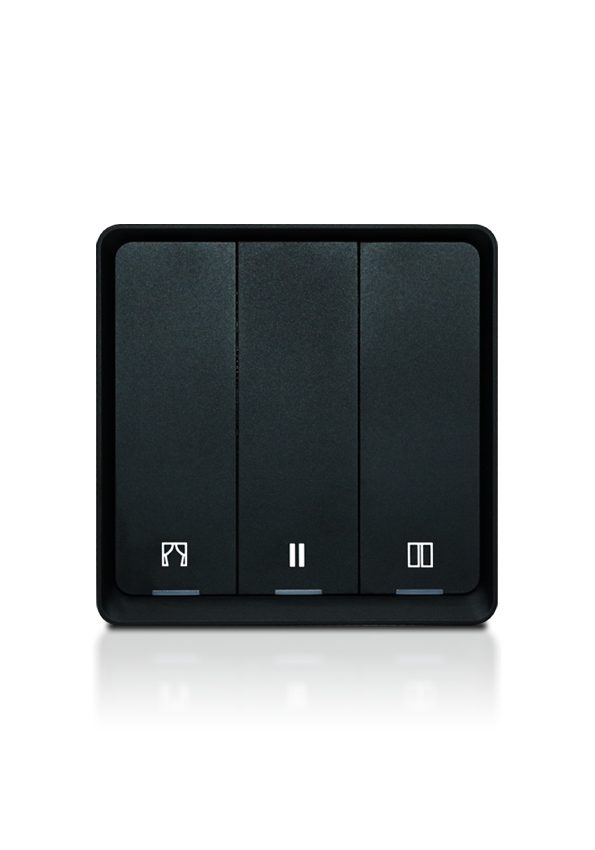 Dion Curtain Switch (with N neutral connection) Act as Repeater,Black