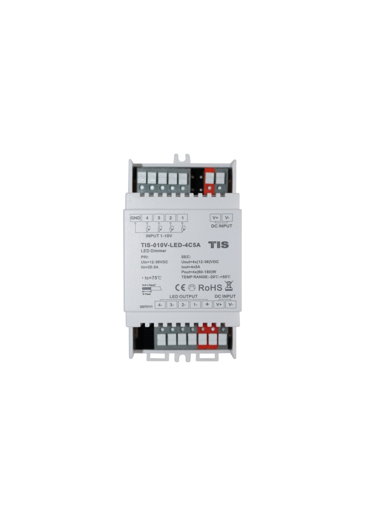 LED Driver 4ch-5A 0-10V