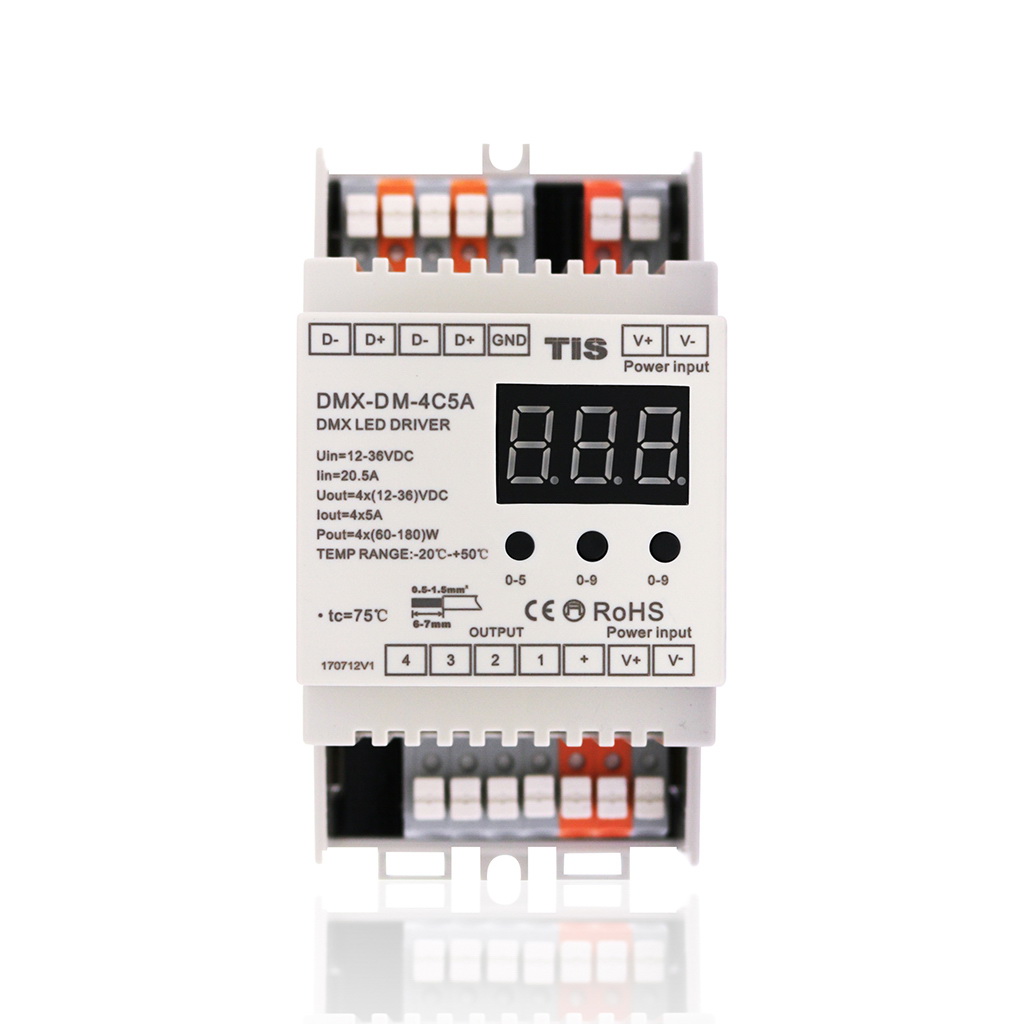 LED din rail DMX 4ch *5A