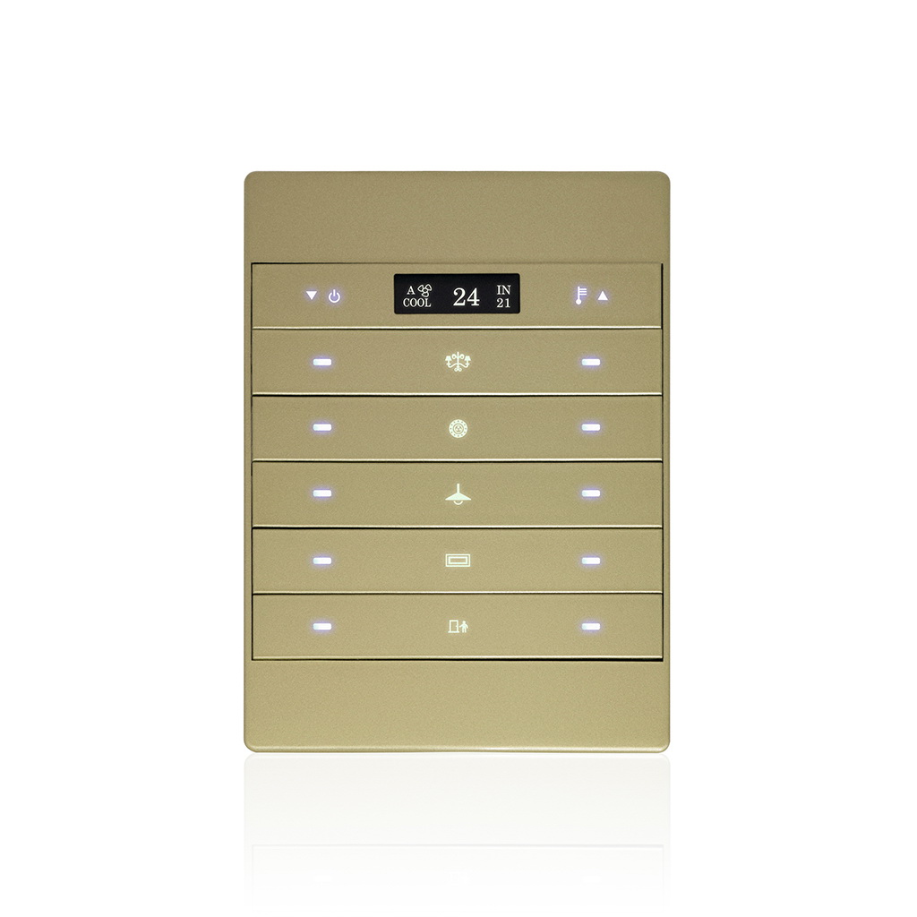 Mars 10 button Panel with Thermostat & AC control,champagne