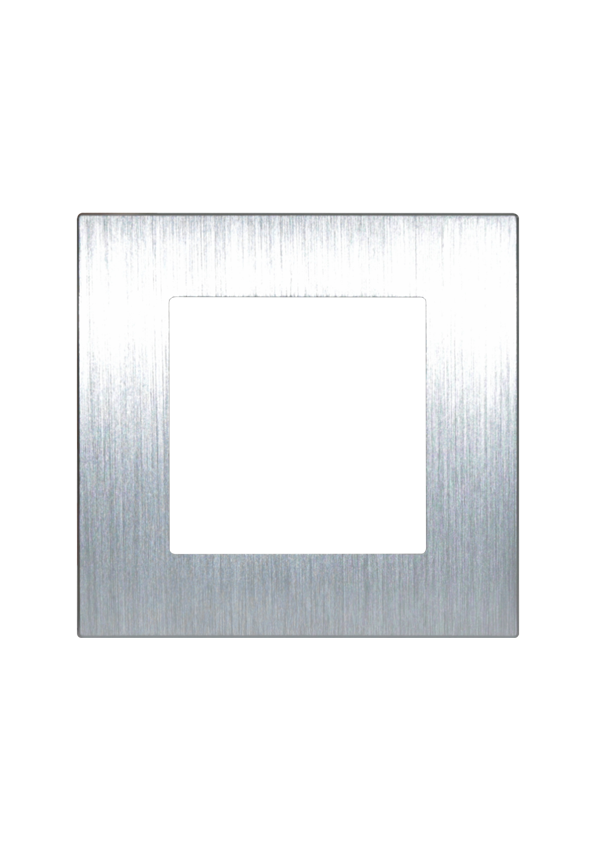 SOL Brushed Aluminum Cover 1 Gang UK Size