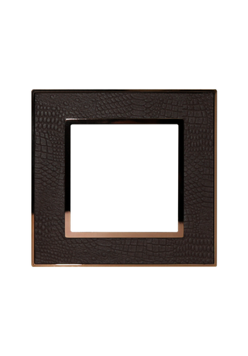 Sol Brown Leather Cover 1 Gang UK Size