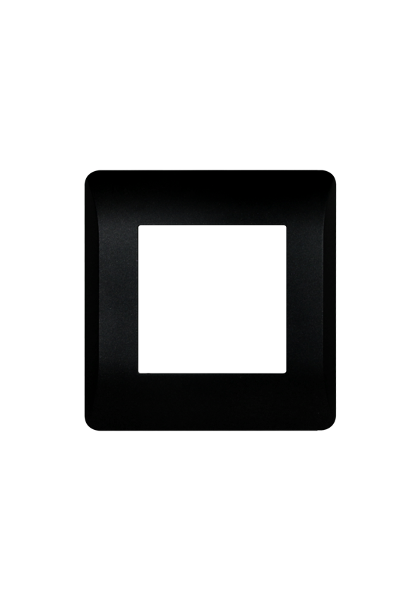 Terre One gang Plastic frontplate ,Black