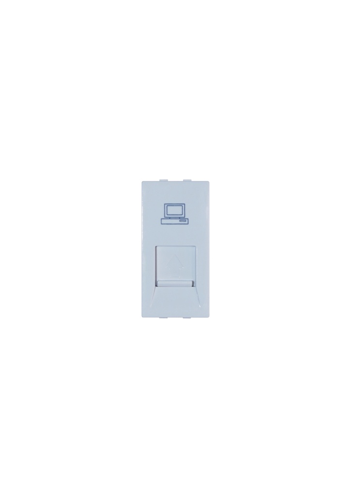 Terre One gang computer socket unit(RJ45) ,White
