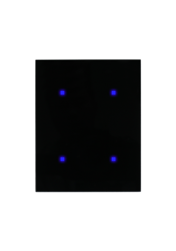 Venera AIR Switch 4 Gang 4 Relay,Black