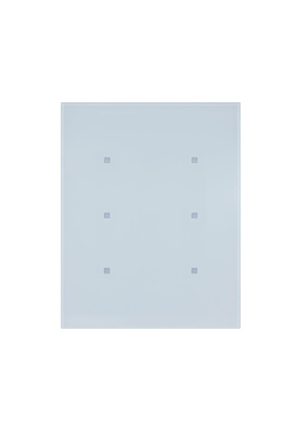 Venera Bus 6 Gang touch panel,White