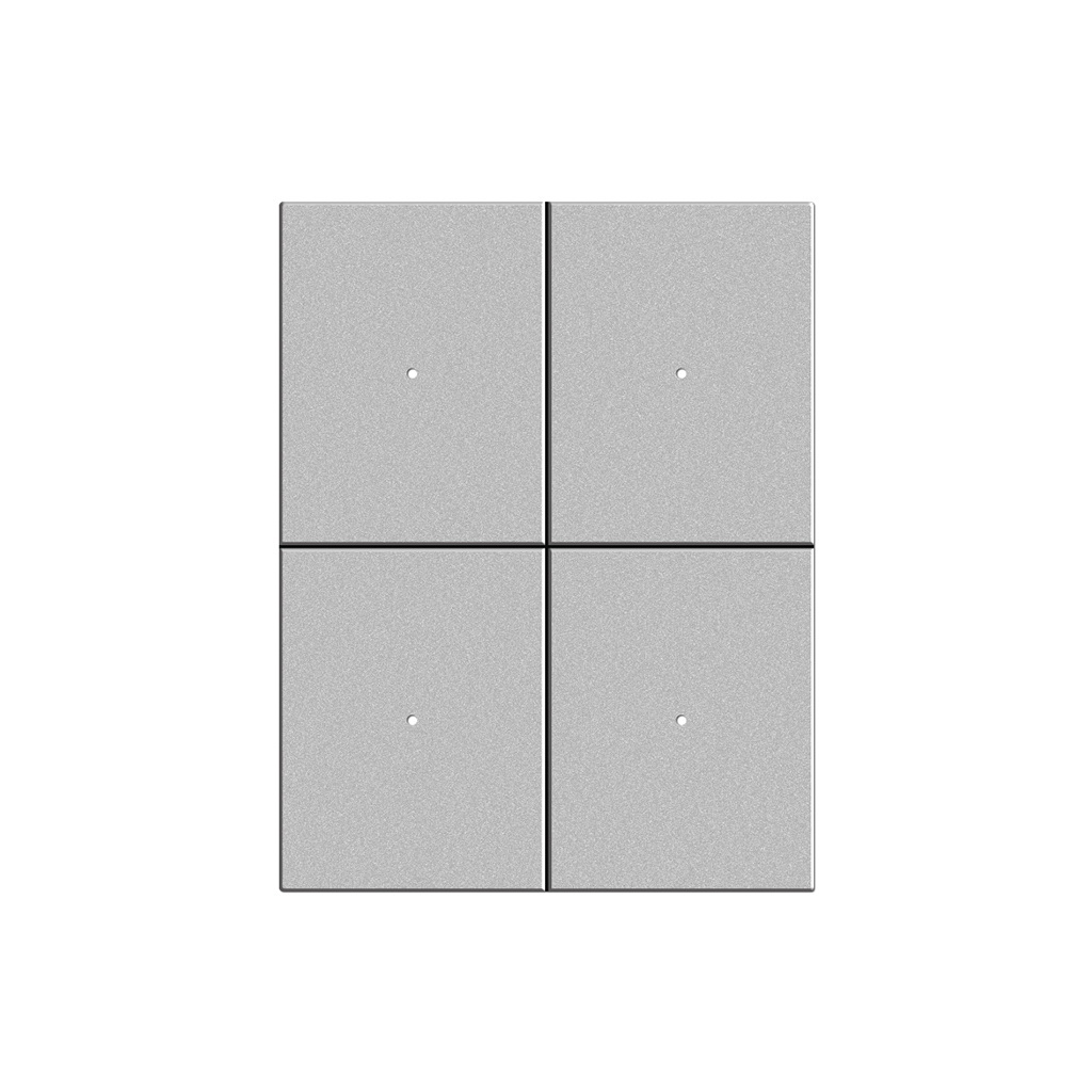 Venera Metal 4 Gangs Cover,Metal Silver