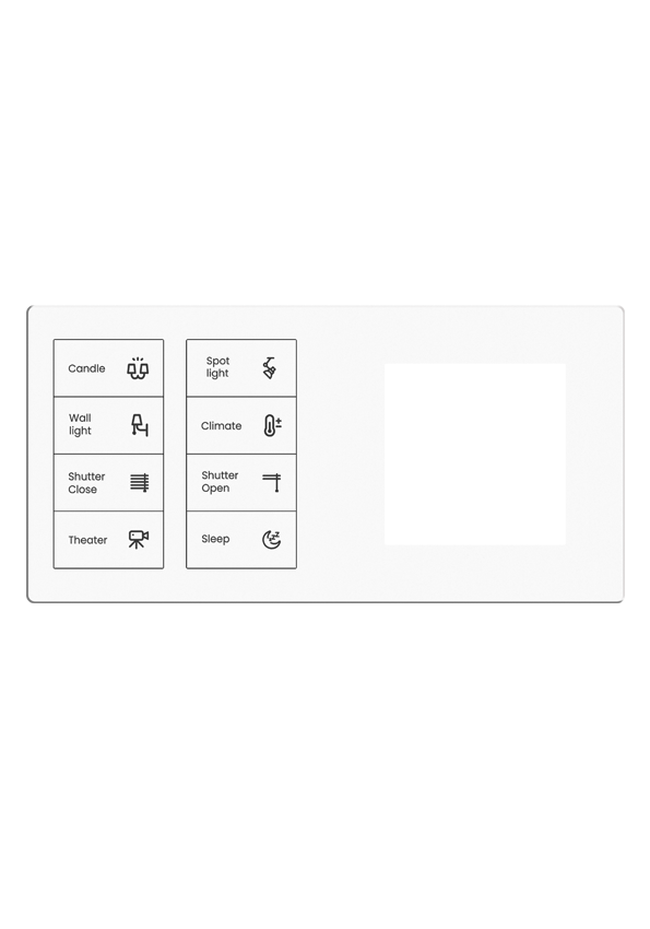 SIR Series 8 gang in Double Frame White