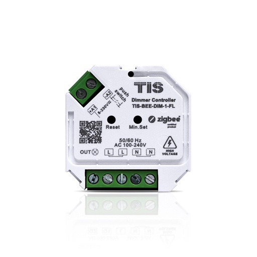 [TIS-BEE-DIM-1-FL] 1 channel universal dimmer module 
(Can works without the needs of N neutral connection)
Zigbee Protocol