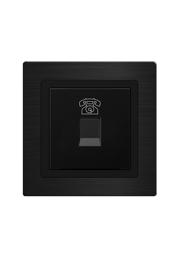 [CLK-1TEL-BLK] Click /sirius 1 Telephone RJ11 Socket,Black