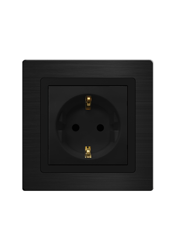 [CLK-PLG-GRM-BLK] Click/Sirius 13A,220V German socket Black