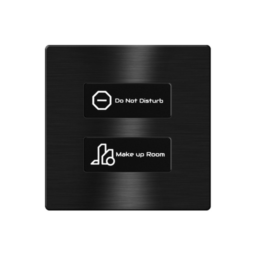 [TIS-CLK-2B-1F-BLK] Click Push Button TIS-BUS Series 2 gang in Single Frame Black