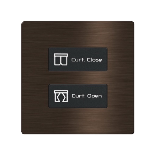 [TIS-CLK-2B-1F-GOL] Click Push Button TIS-BUS Series 2 gang in Single Frame Gold