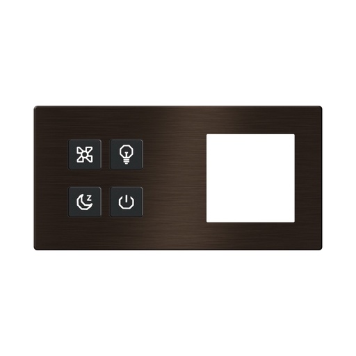 [TIS-CLK-4B-2F-GOL] Click Push Button TIS-BUS Series 4 gang in Double Frame Gold