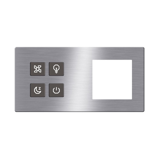 [TIS-CLK-4B-2F-GRY] Click Push Button TIS-BUS Series 4 gang in Double Frame Gray