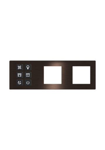 [TIS-CLK-6B-3F-GOL] Click Push Button TIS-BUS Series 6 gang in three Frame Gold