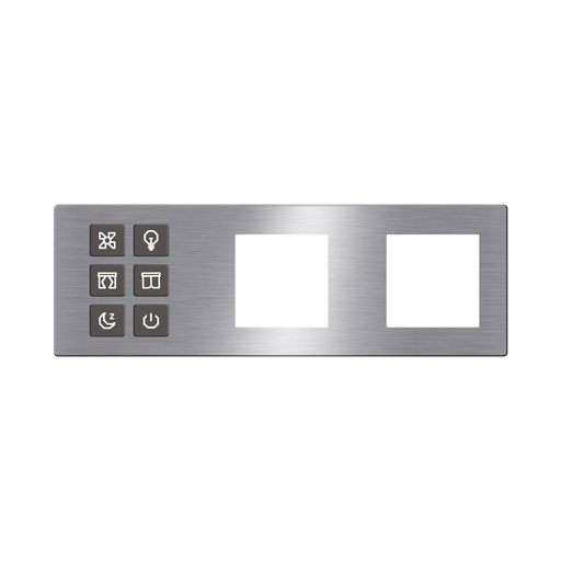 [TIS-CLK-6B-3F-GRY] Click Push Button TIS-BUS Series 6 gang in three Frame Gray
