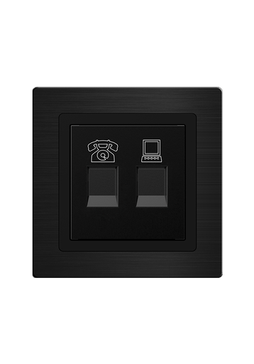 [CLK-DAT-TEL-BLK] Click/Sirius TEL and Data Socket