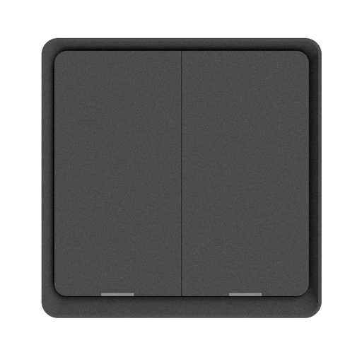 [DIO-2G-SW-BEE-N Gray] Dion 2 Gang switch with one relay (with N neutral connection) Act as Repeater Zigbee Protocol EU and UK Size,Gray