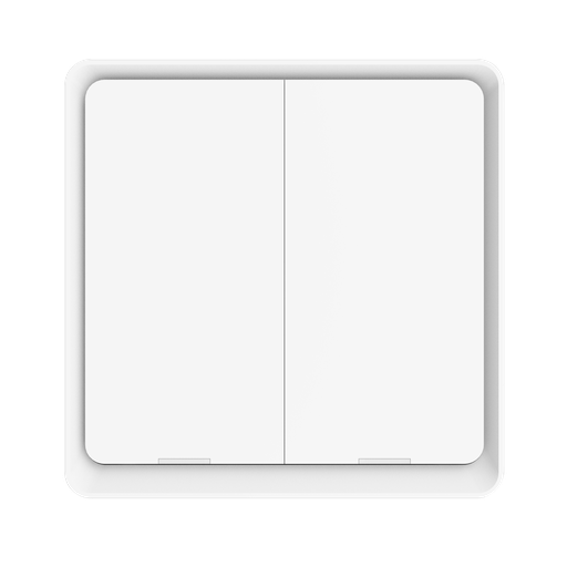 [DIO-2G-SW-BEE-N White] Dion 2 Gang switch with one relay (with N neutral connection) Act as Repeater Zigbee Protocol EU and UK Size,White