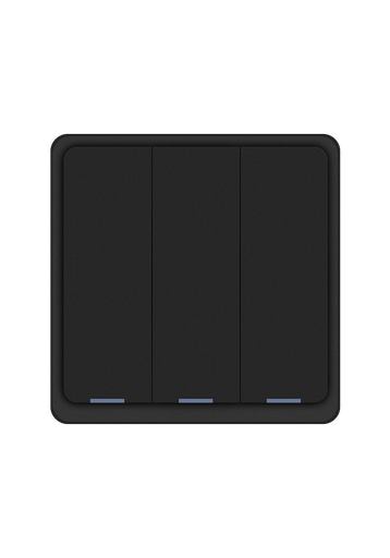 [DIO-3G-SW-BEE-N  Black] Dion 3 Gang switch with one relay (with N neutral connection) Act as Repeater Zigbee Protocol UK Size only,Black