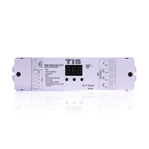 [DMX-DM-4C5A-DCF] LED driver DMX 4*5