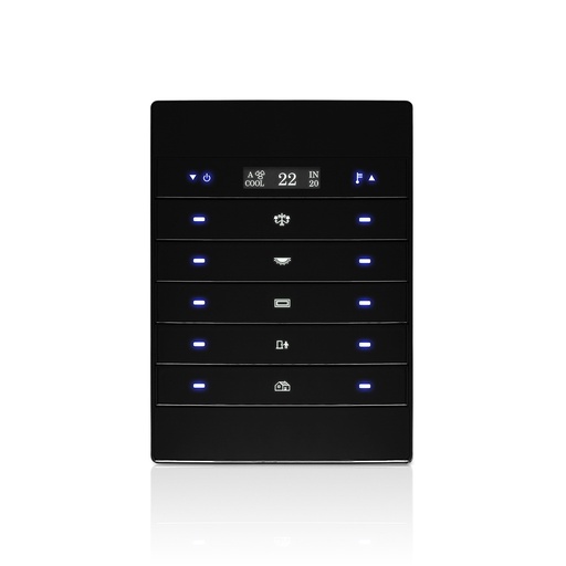 [MRS-AC10G Black] Mars 10 button Panel with Thermostat & AC control,Black