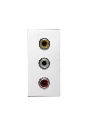 [SOL-RCA-AV-W] SOL AV RCA outlet White Color UK Size