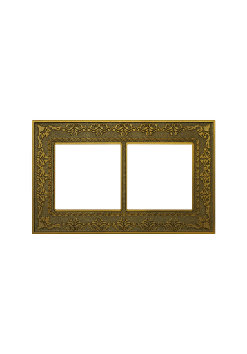 [SOL-COV2-ZNC-G] SOL Classic Zinc Alloy Gold Cover 2 Gang UK Size