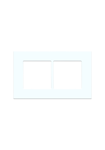 [SOL-COV2-GLS-W] SOL White Glass Cover 2 Gang UK Size