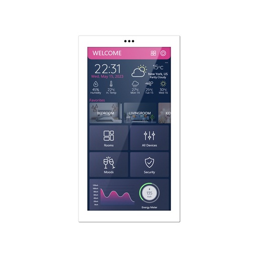 [TIS-SAT-57 White] Saturn 5.7" Touch Panel ,White