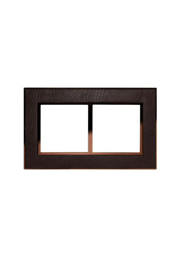 [SOL-COV2-LTR-B] Sol Brown Leather Cover 2 Gang UK Size