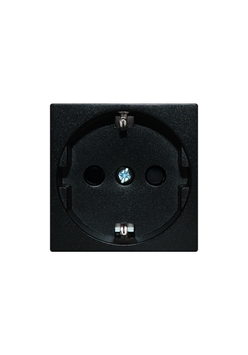 [TE0829 Black] Terre 16A 250V One gang German socket unit ,Black