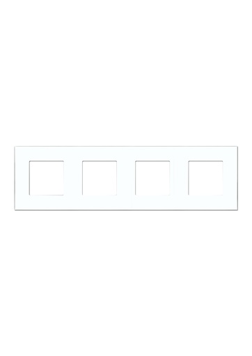 [TER-COV4-WG] Terre 4 Gang cover White glass