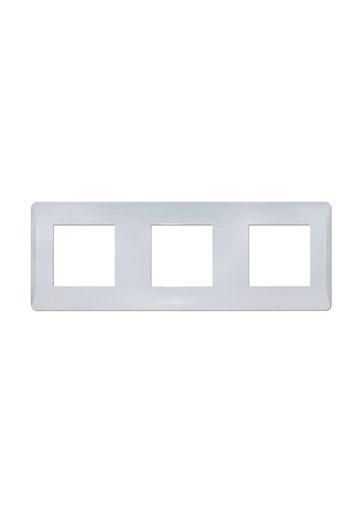 [TE0632 White] Terre Three gang Plastic frontplate ,White