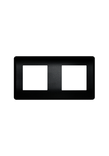[TE0631 Black] Terre Two gang Plastic frontplate ,Black